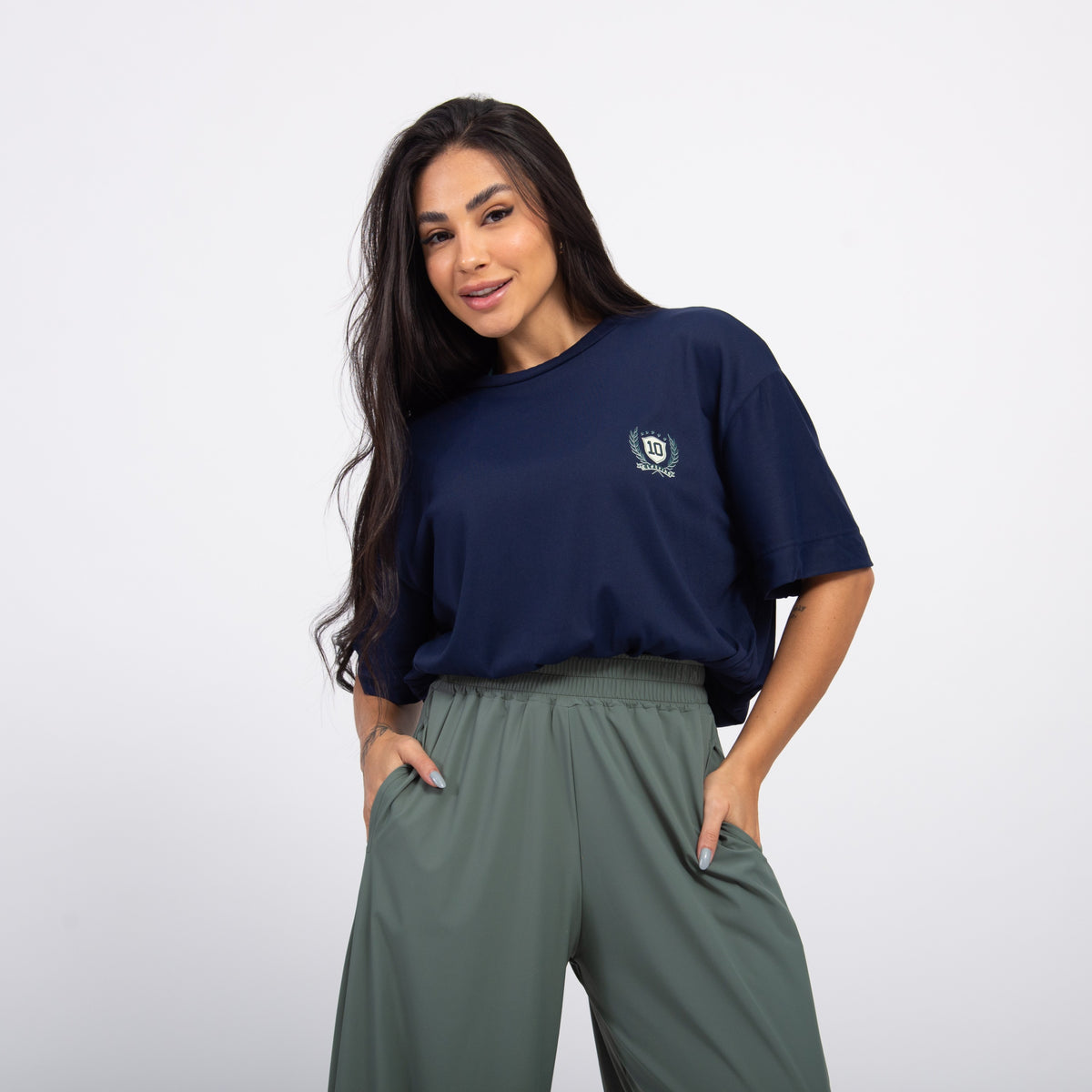T-shirt Oversized Sport Club Brasil - Marinho Profundo