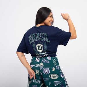 T-shirt Oversized Sport Club Brasil - Marinho Profundo
