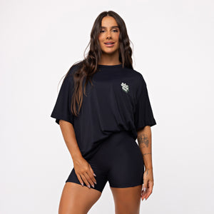 T-SHIRT OVERSIZED SPORT SELF CLUB - PRETO