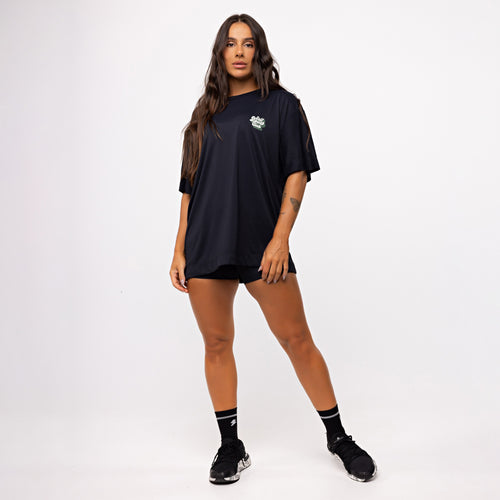 T-SHIRT OVERSIZED SPORT SELF CLUB - PRETO
