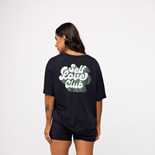 T-SHIRT OVERSIZED SPORT SELF CLUB - PRETO