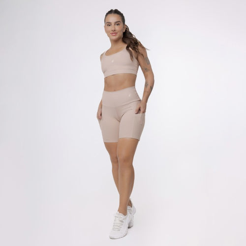 Bermuda Básica com Bolso - Café com Leite