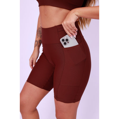 Bermuda com Bolsos Running - Café