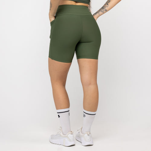 Bermuda com Bolsos Running - Verde Oliva