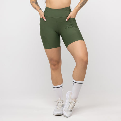 Bermuda com Bolsos Running - Verde Oliva