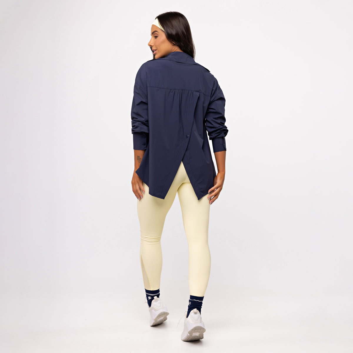 Camisa Oversized Athleisure Tech - Marinho Soft