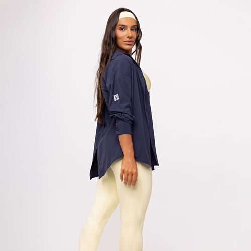 Camisa Oversized Athleisure Tech - Marinho Soft