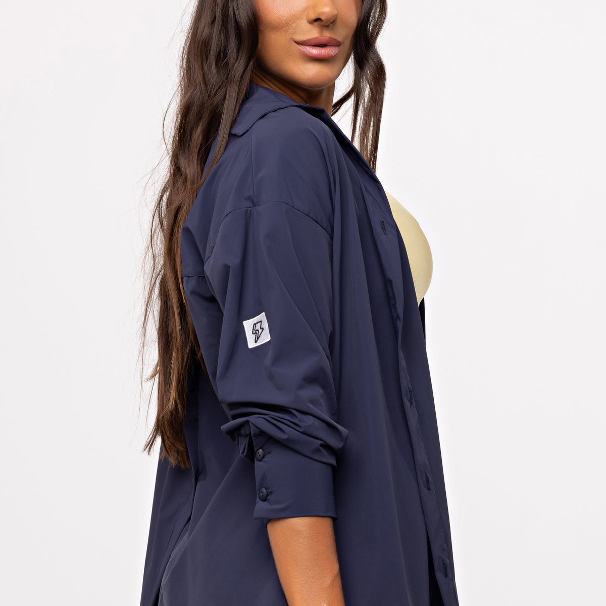 Camisa Oversized Athleisure Tech - Marinho Soft