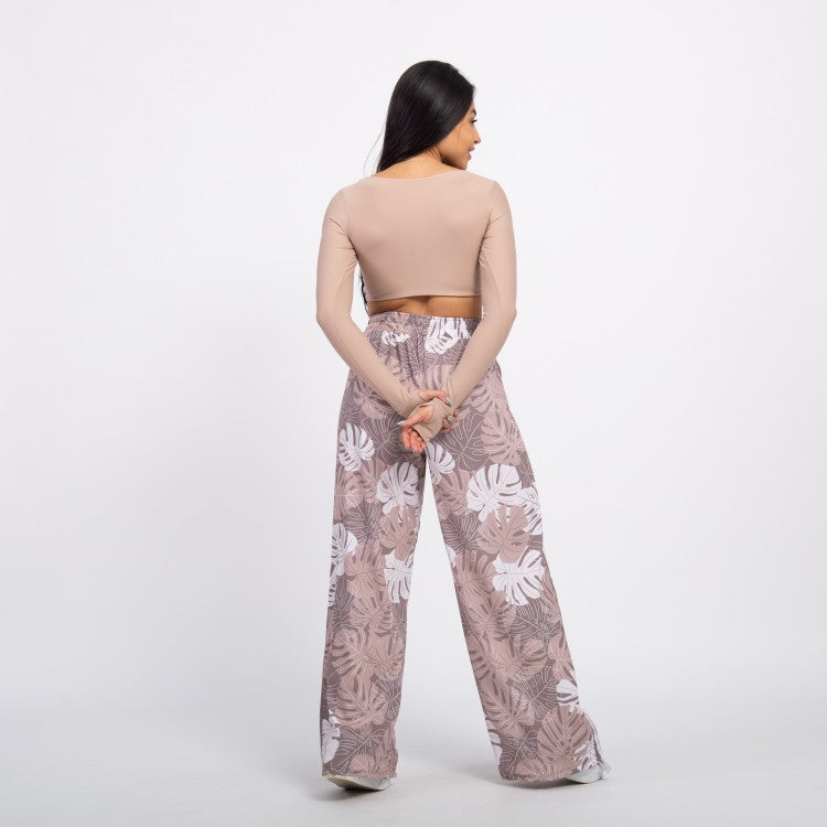 Calça Sport High Tech Estampada - Costela Nude