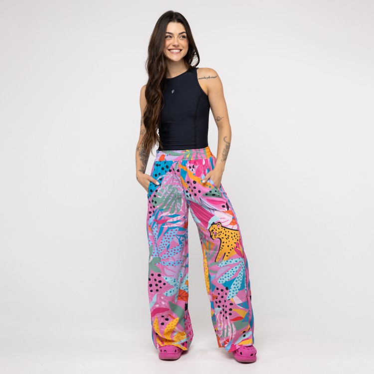 Calça Sport High Tech Estampada - Onça Pop