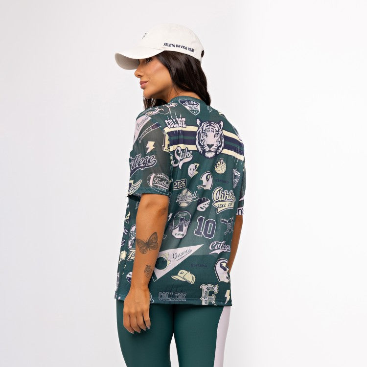 Camisão de Tule Estampado - College