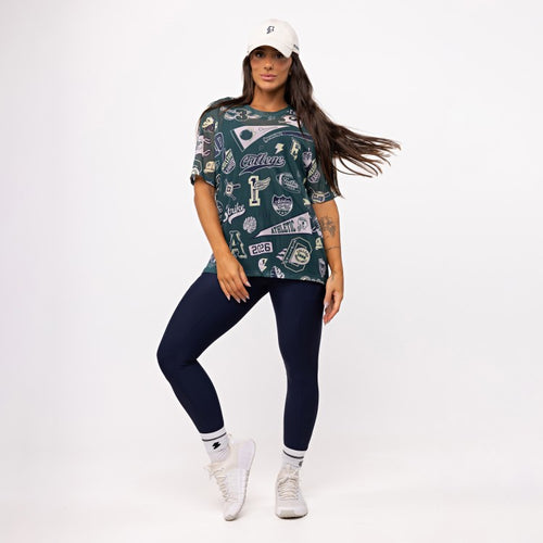 Camisão de Tule Estampado - College