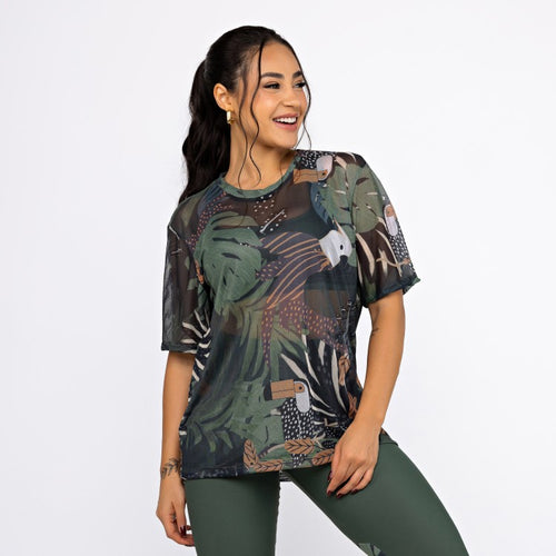 Camisão de Tule Estampado - Tucano