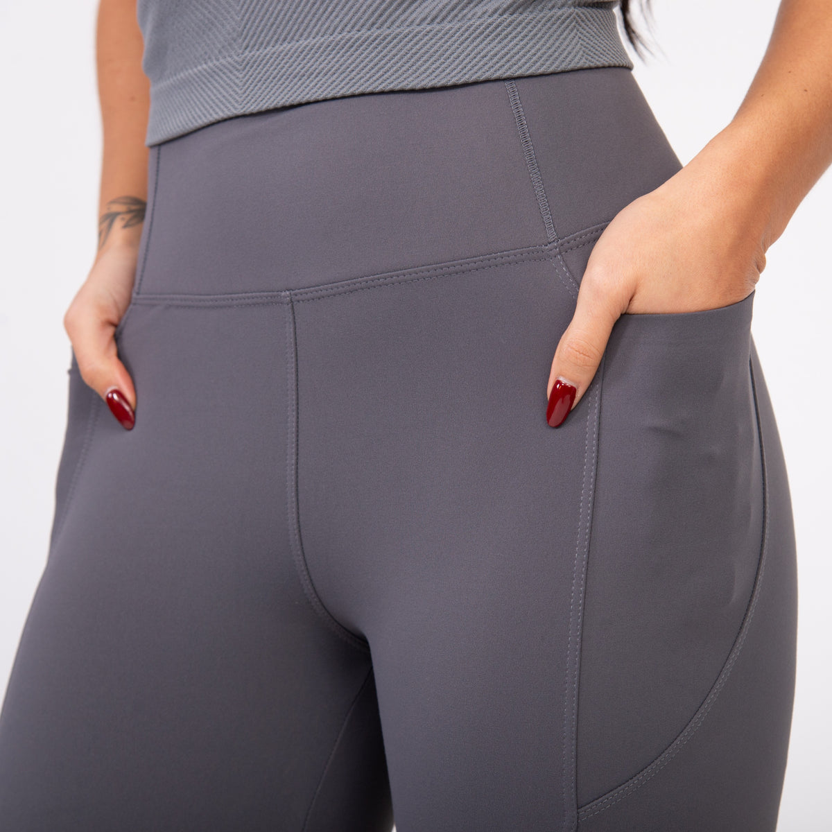 Calça Flaire Soft com Bolso - Cinza Névoa