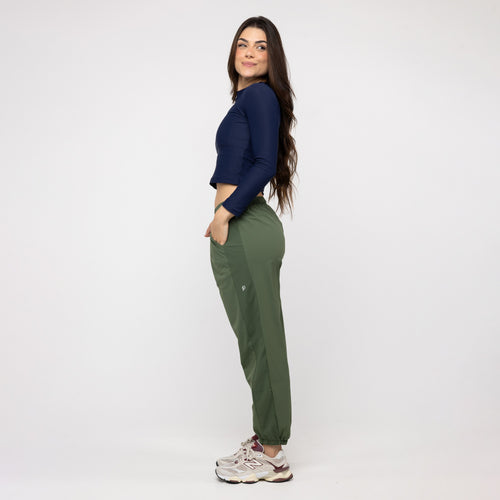 Calça Jogger Bolso Tech Fit - Verde Oliva