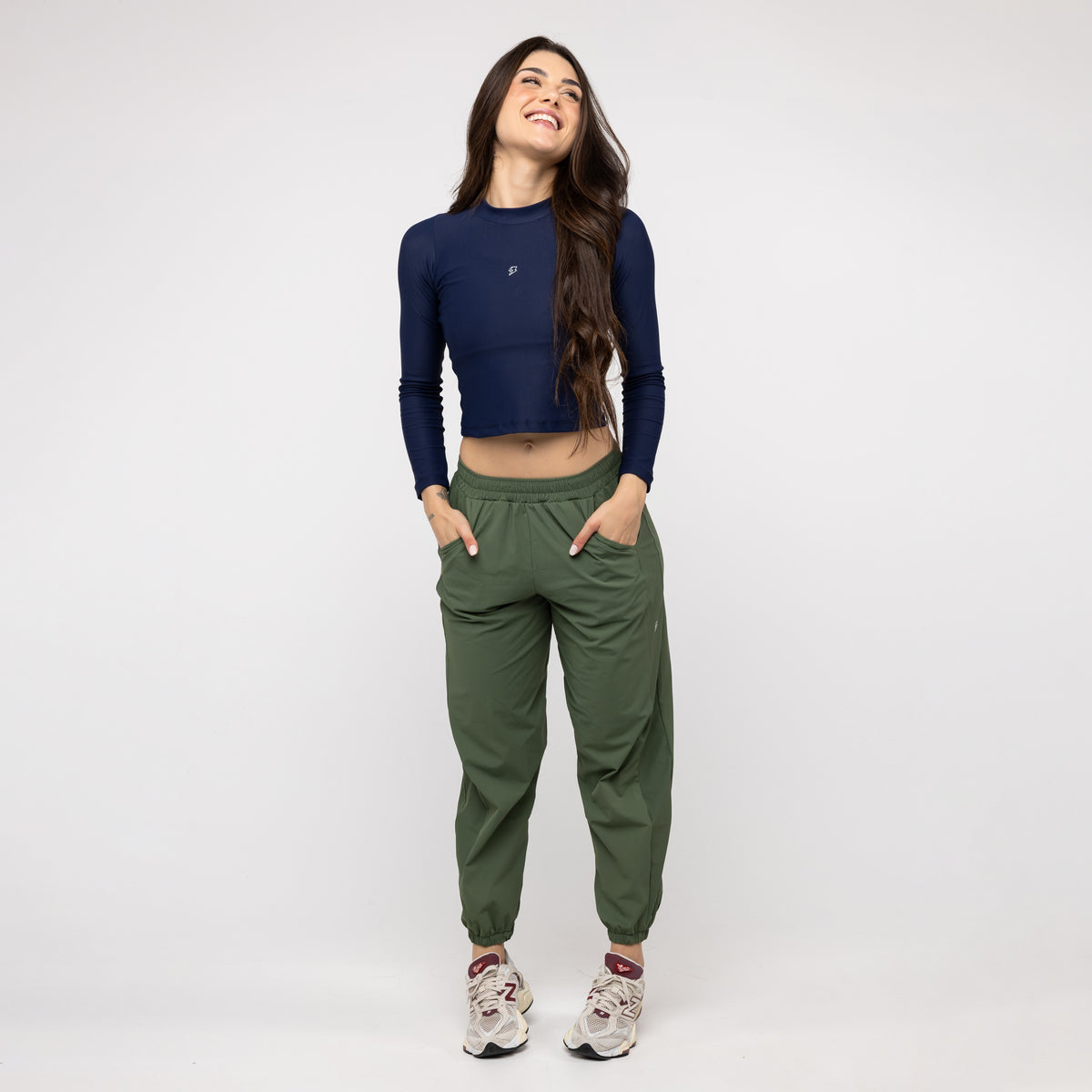 Calça Jogger Bolso Tech Fit - Verde Oliva