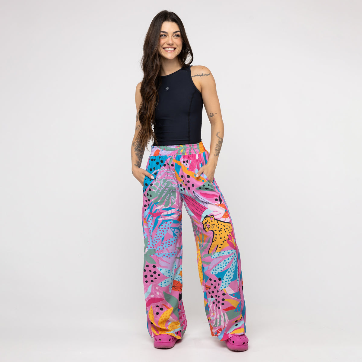 Calça Sport High Tech Estampada - Onça Pop
