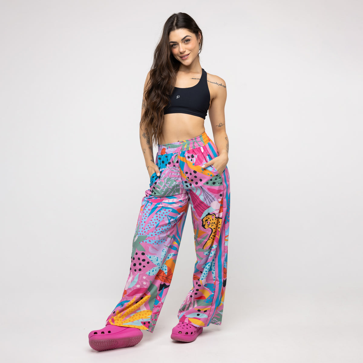 Calça Sport High Tech Estampada - Onça Pop