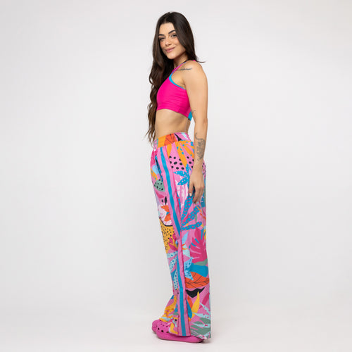 Calça Sport High Tech Estampada - Onça Pop