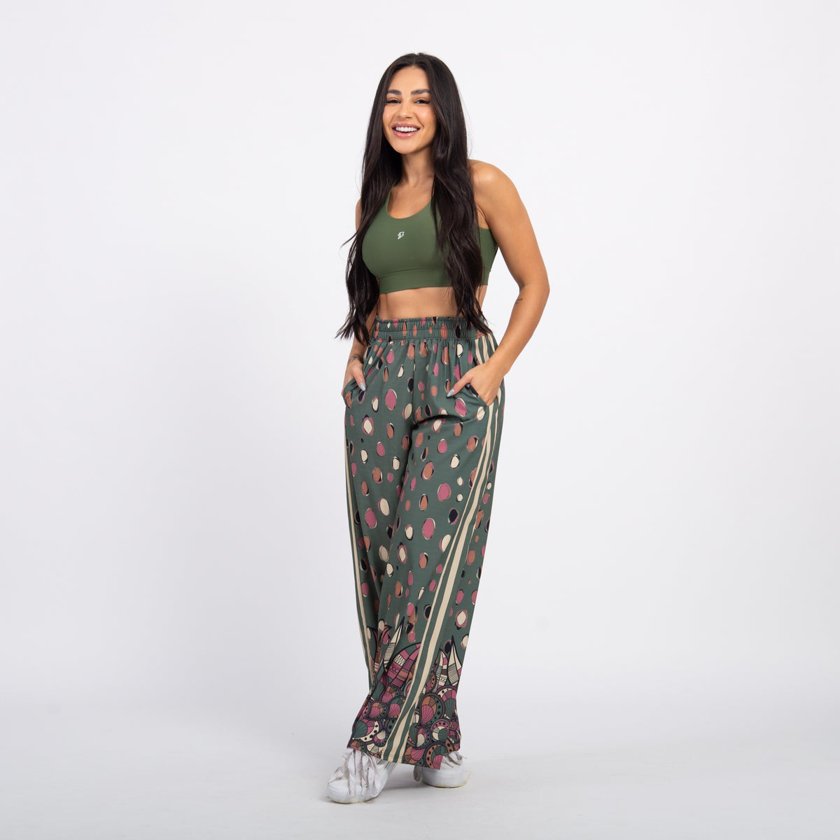 Calça Sport High Tech Estampada - Jardim de Inverno