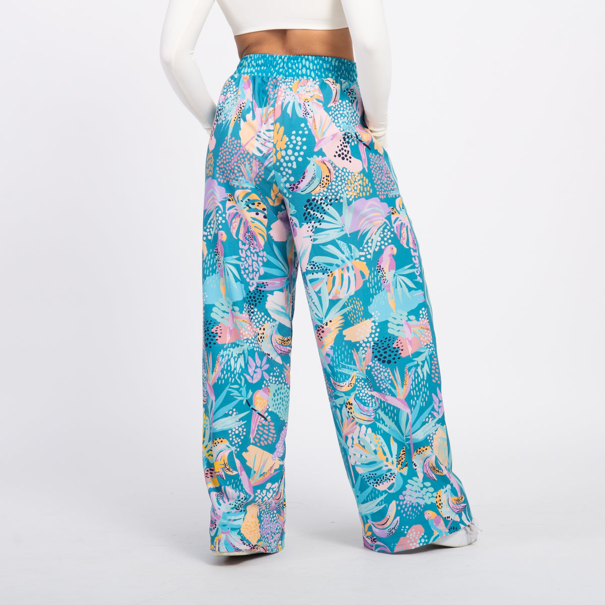 Calça Sport High Tech Estampada - Araras Aquarela