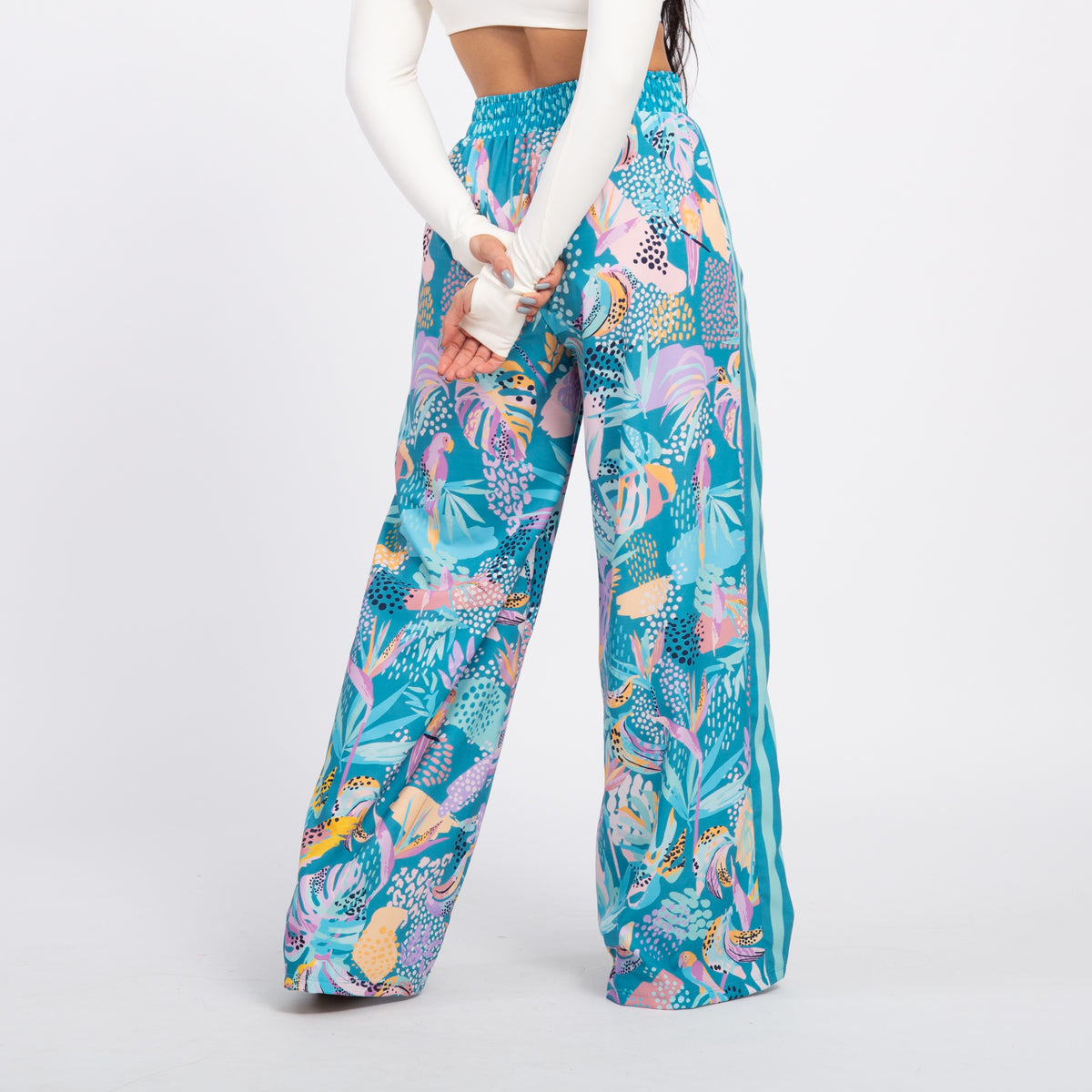 Calça Sport High Tech Estampada - Araras Aquarela