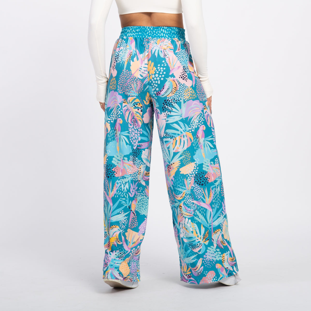 Calça Sport High Tech Estampada - Araras Aquarela