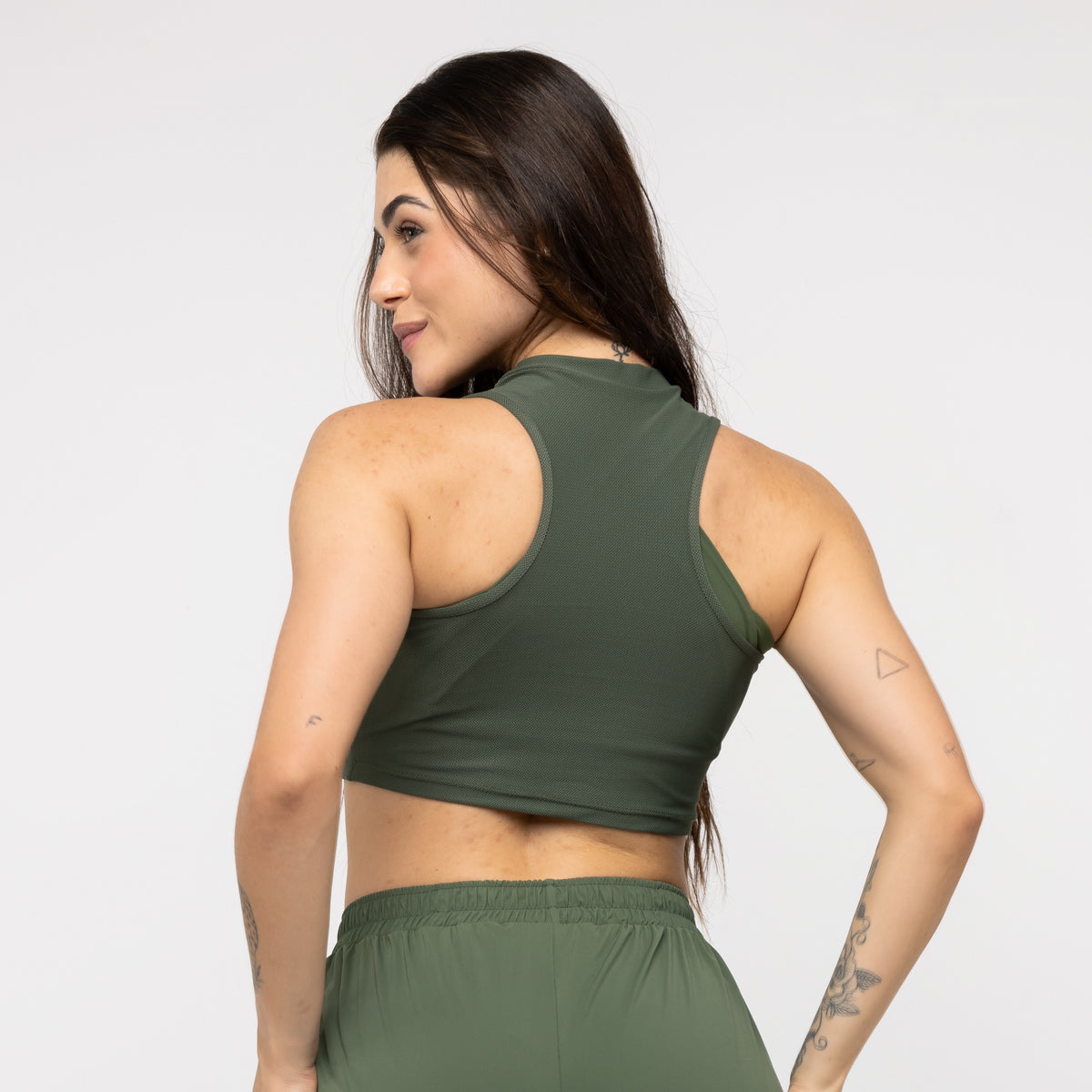 Cropped Nadador Skin - Verde Oliva