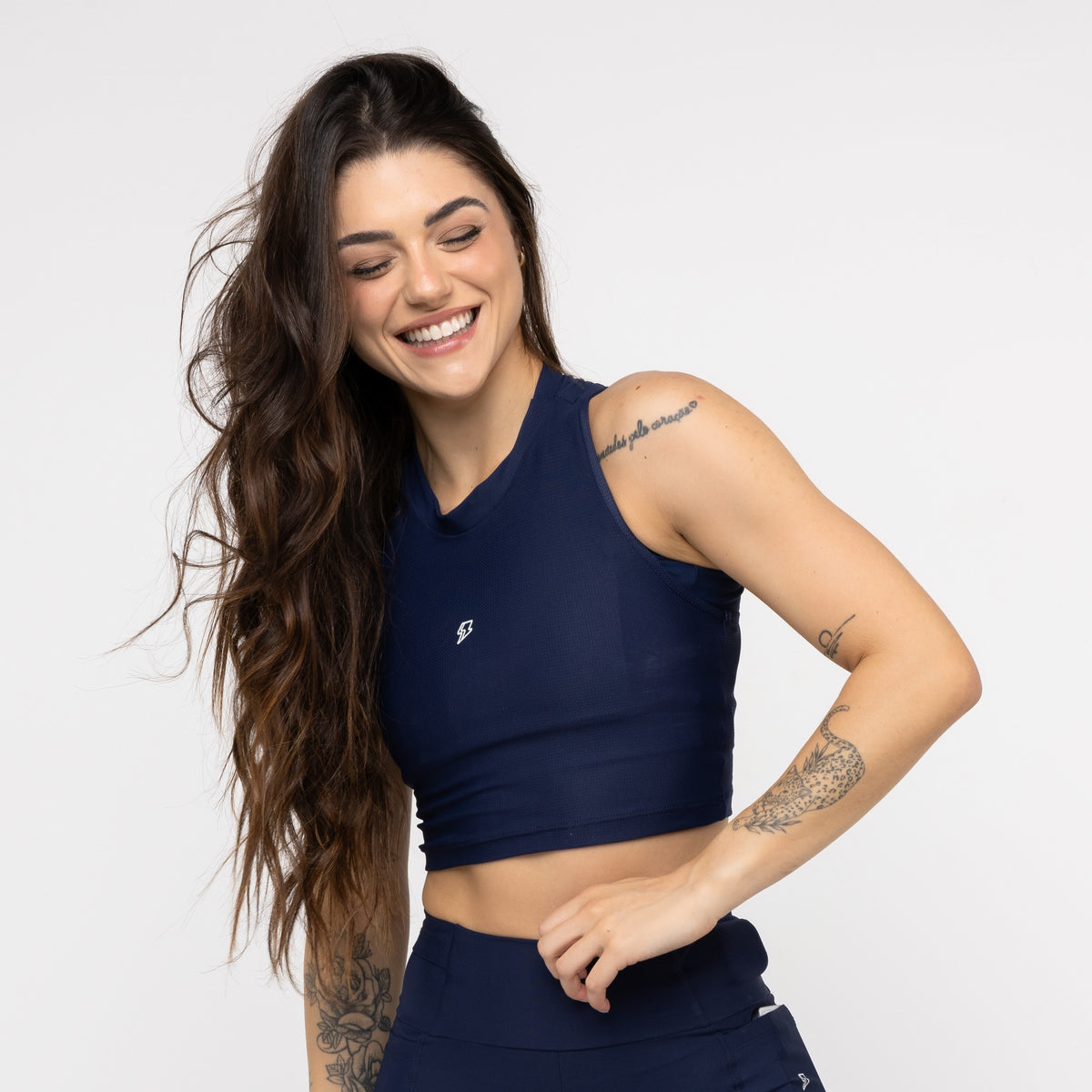 Cropped Nadador Skin - Marinho Intenso