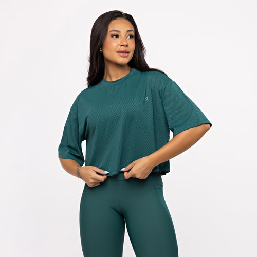 Cropped Mesh - Esmeralda