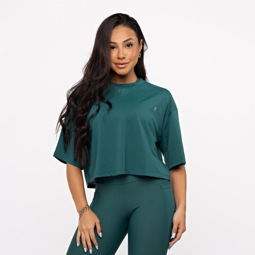Cropped Mesh - Esmeralda