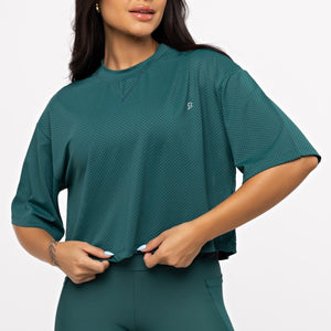 Cropped Mesh - Esmeralda