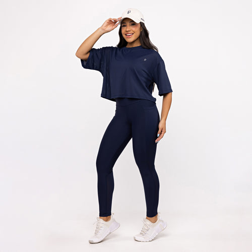 Cropped Mesh - Marinho Profundo