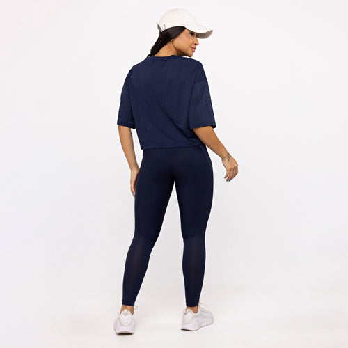 Cropped Mesh - Marinho Profundo