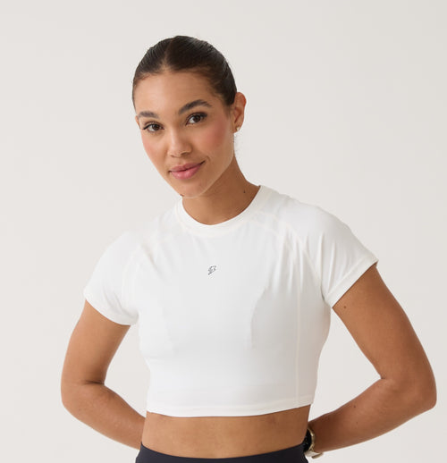 Cropped Raglan Anatômico - Branco