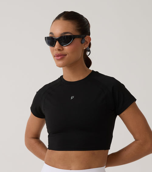 Cropped Raglan Anatômico - Preto