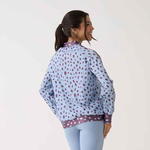 Jaqueta Bomber Estampada - Polka Dot