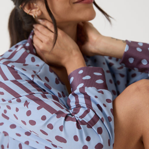 Jaqueta Bomber Estampada - Polka Dot