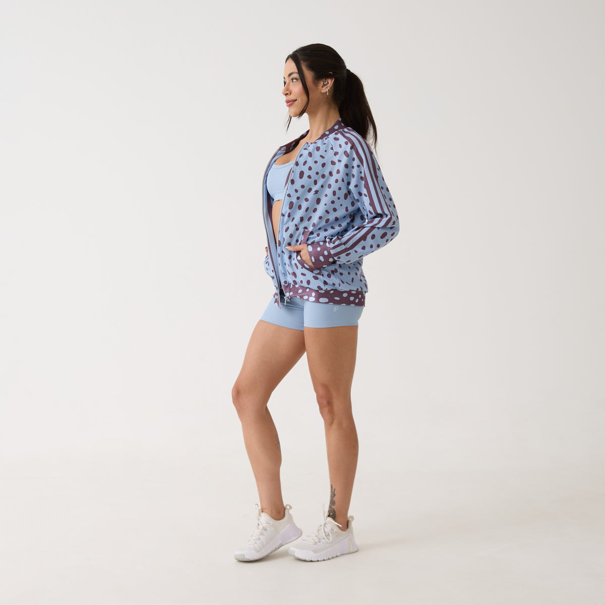 Jaqueta Bomber Estampada - Polka Dot