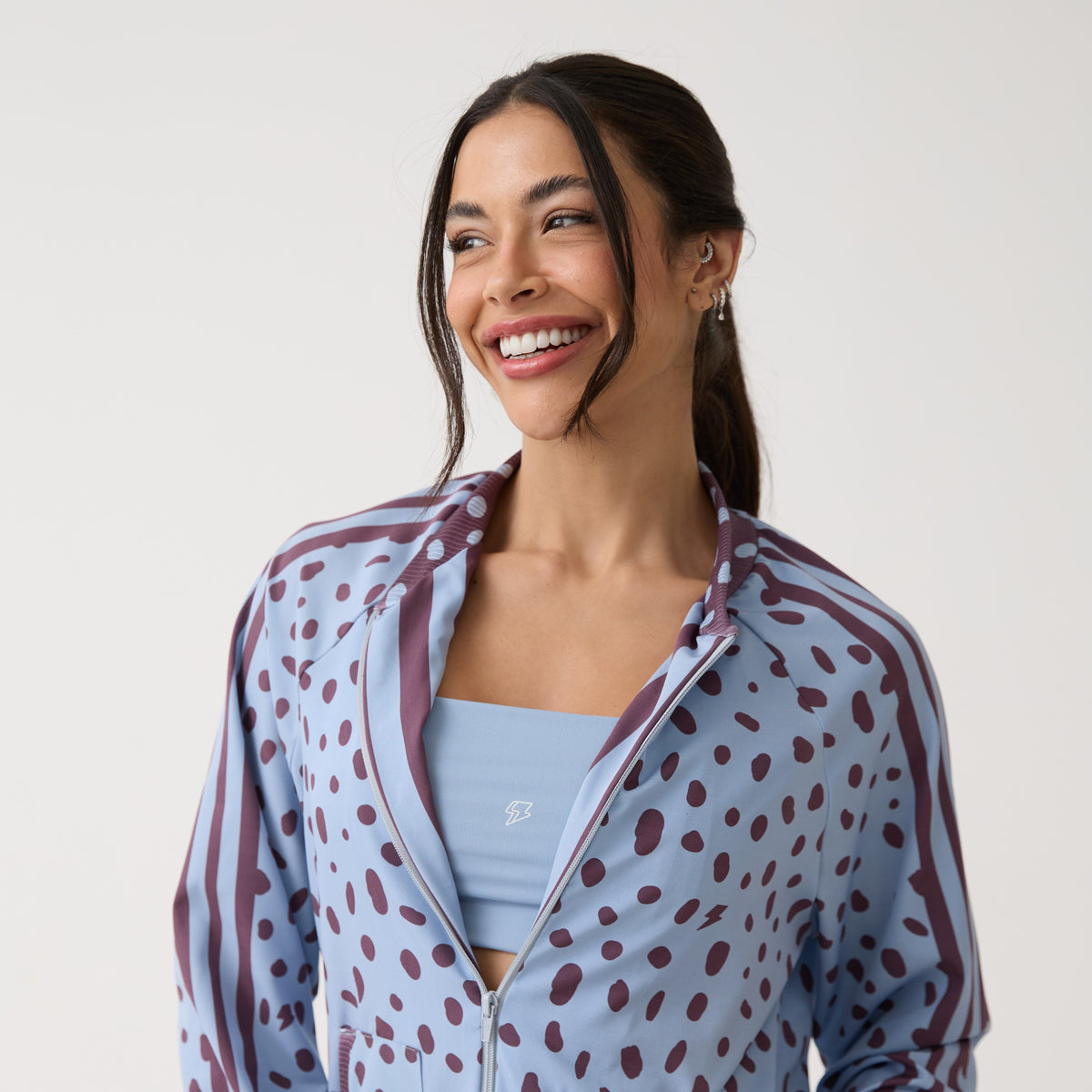 Jaqueta Bomber Estampada - Polka Dot