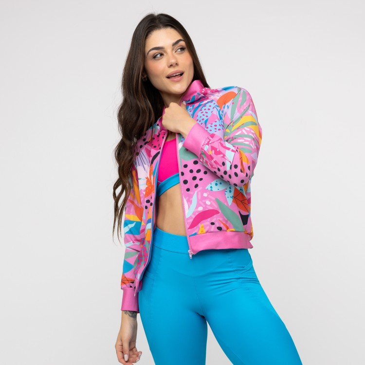 Jaqueta Bomber Estampada Onça Pop