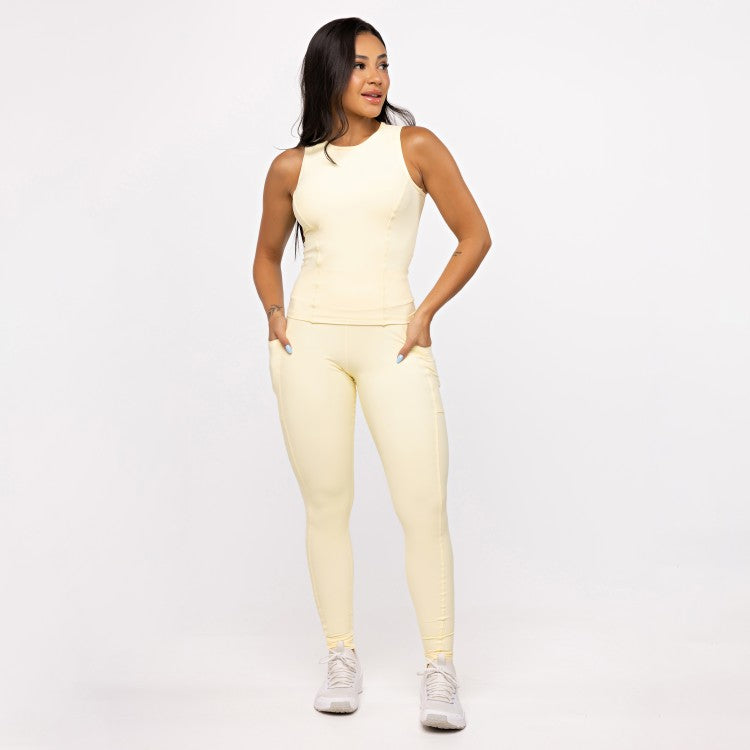 Legging Básica com Bolso - Manteiga