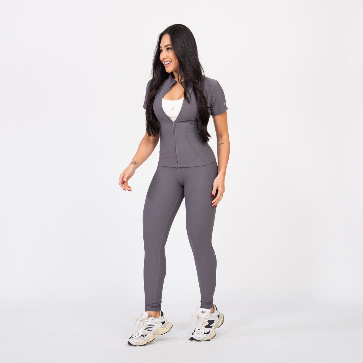 Legging Easy Rib - Grafite