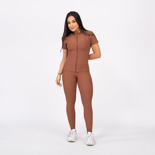 Legging Easy Rib - Avelã