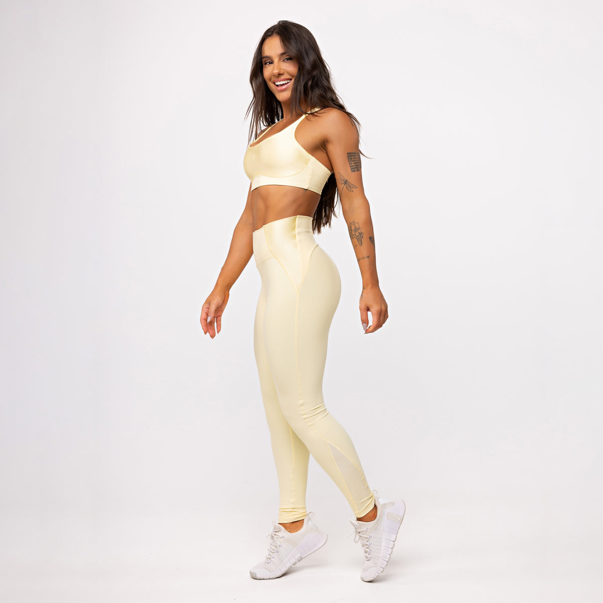 Legging Recorte Anatomic Shine - Manteiga