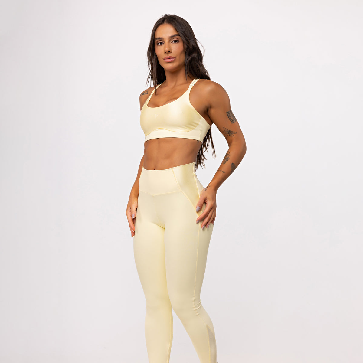 Legging Recorte Anatomic Shine - Manteiga