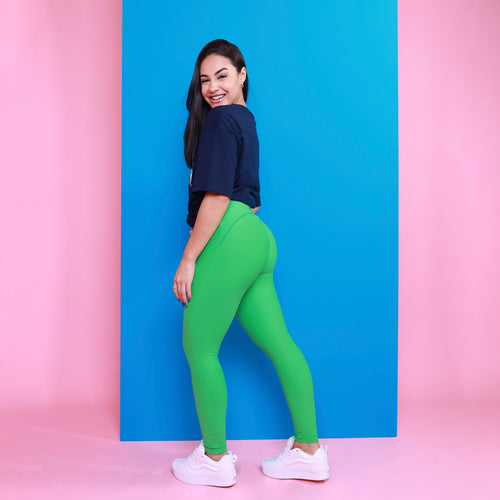 Legging Fit Bolso Cós - Verde Hortelã