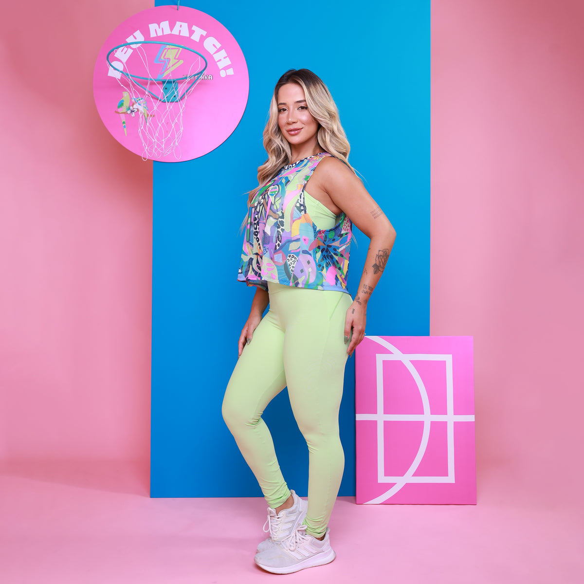 Legging Fit Bolso Cós - Verde Kiwi