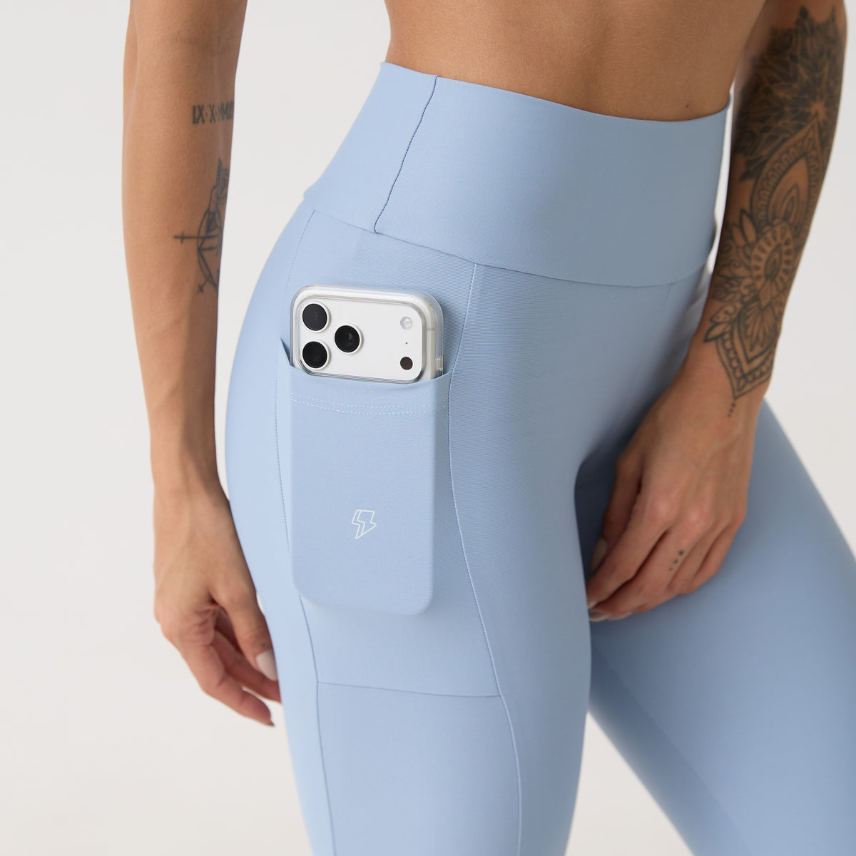 Legging Bolso Unilateral - Azul Névoa
