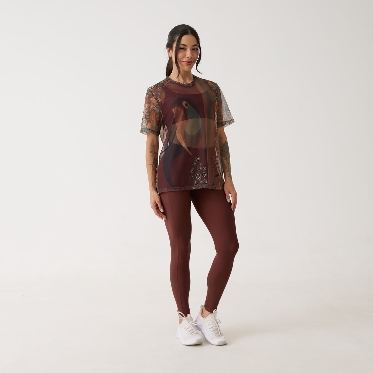 Legging Bolso Unilateral - Café